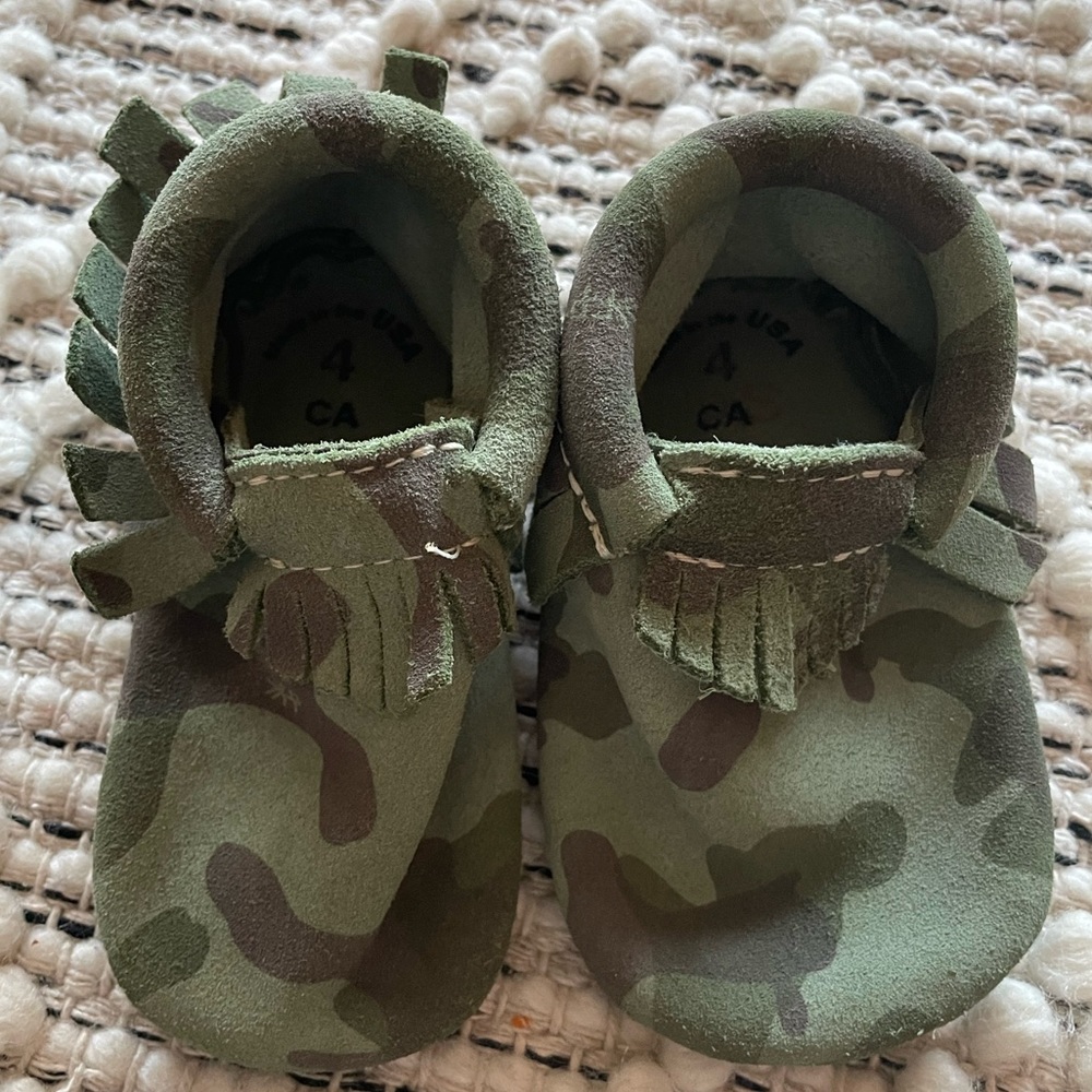Freshly Picked Camo Mocs - Size 4
